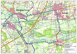 Landkarte mit einem Ausschnitt von Sottrum und Hellwege. © Landkreis Rotenburg (Wümme)